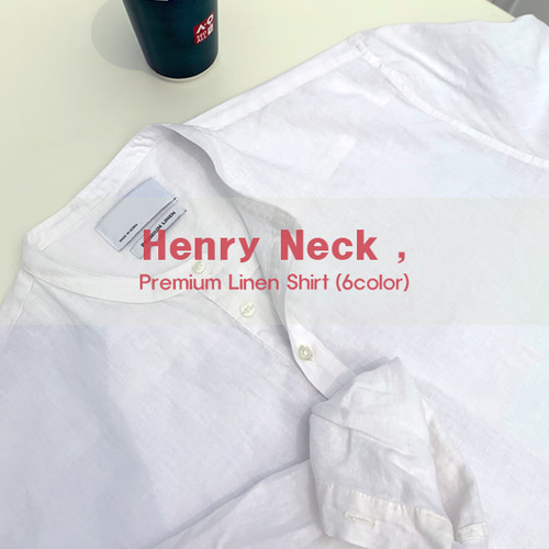 Henry Neck , linen shirts(6color)