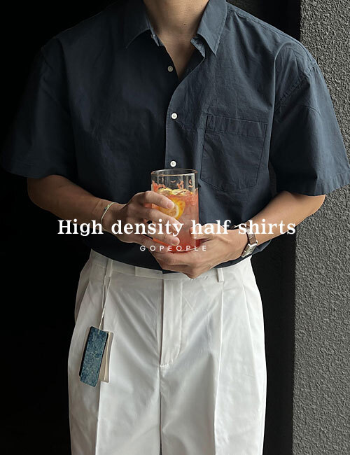 #고밀도 오버핏 반팔셔츠(7color) (네이비 5.16(목) 입고예정)