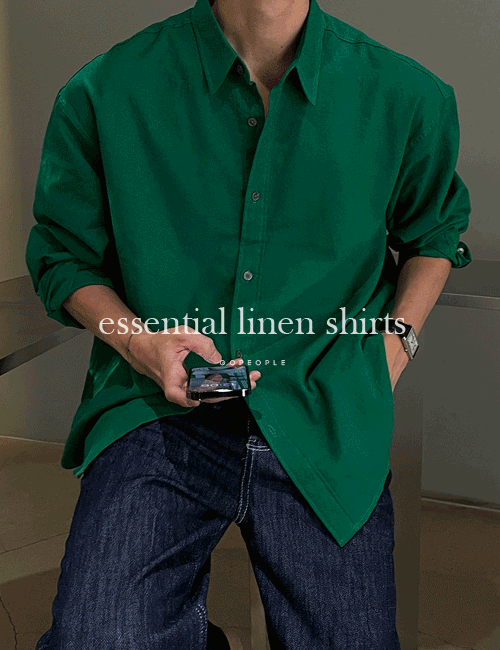 마일드 데일리 린넨셔츠(linen fabric) (화이트 , 네이비 , 블랙 6.12(수) 입고예정)