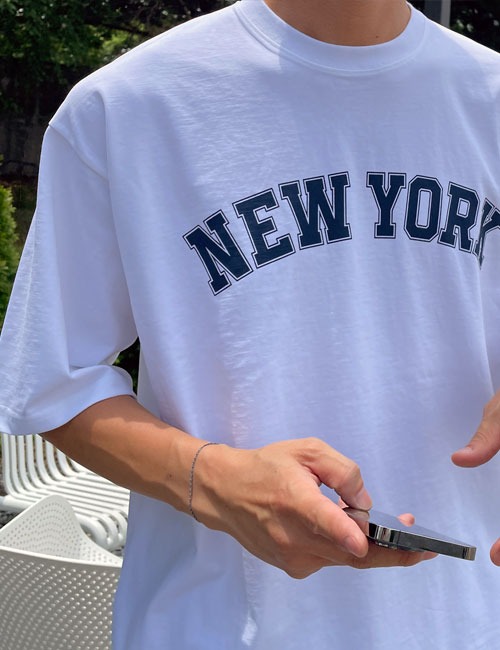 NEW YORK 탄탄 나염반팔티(3color)