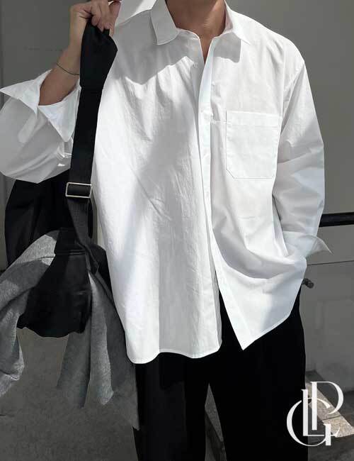 [made] 고피플 코튼 오버핏 셔츠(white)