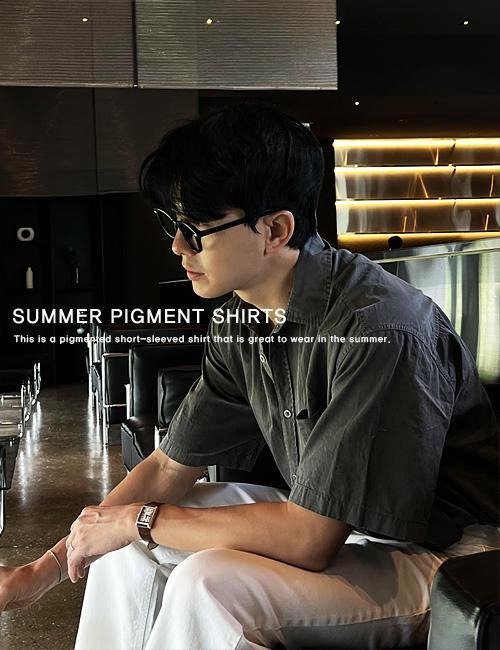 [SUMMER] 피그먼트 워싱 반팔셔츠(7color) (입고지연 6.20(목) 입고예정)