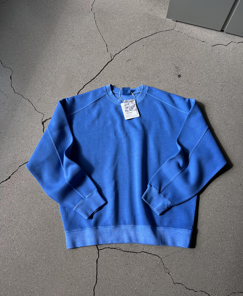긴팔 티셔츠 블루 색상 이미지-S1L40